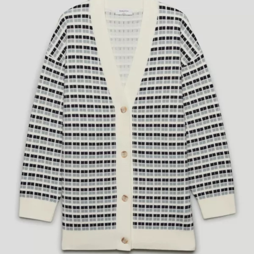 Aritzia Babaton Lacer Cardigan Size L 100% Merino Wool